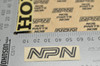 NEW OEM Honda 2000 TRX250 TRX400 FW Emblem Logo Mark Decal 87126-HN0-A40 ZC