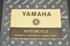 Vintage NOS 1973 Yamaha Motorcycle Owners Warranty Guide Book Manual 1st Ed OEM