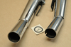 NOS Honda CB350 CB360 Taiwan Chrome Megaphone Exhaust Muffler Pipe Set 01-1000