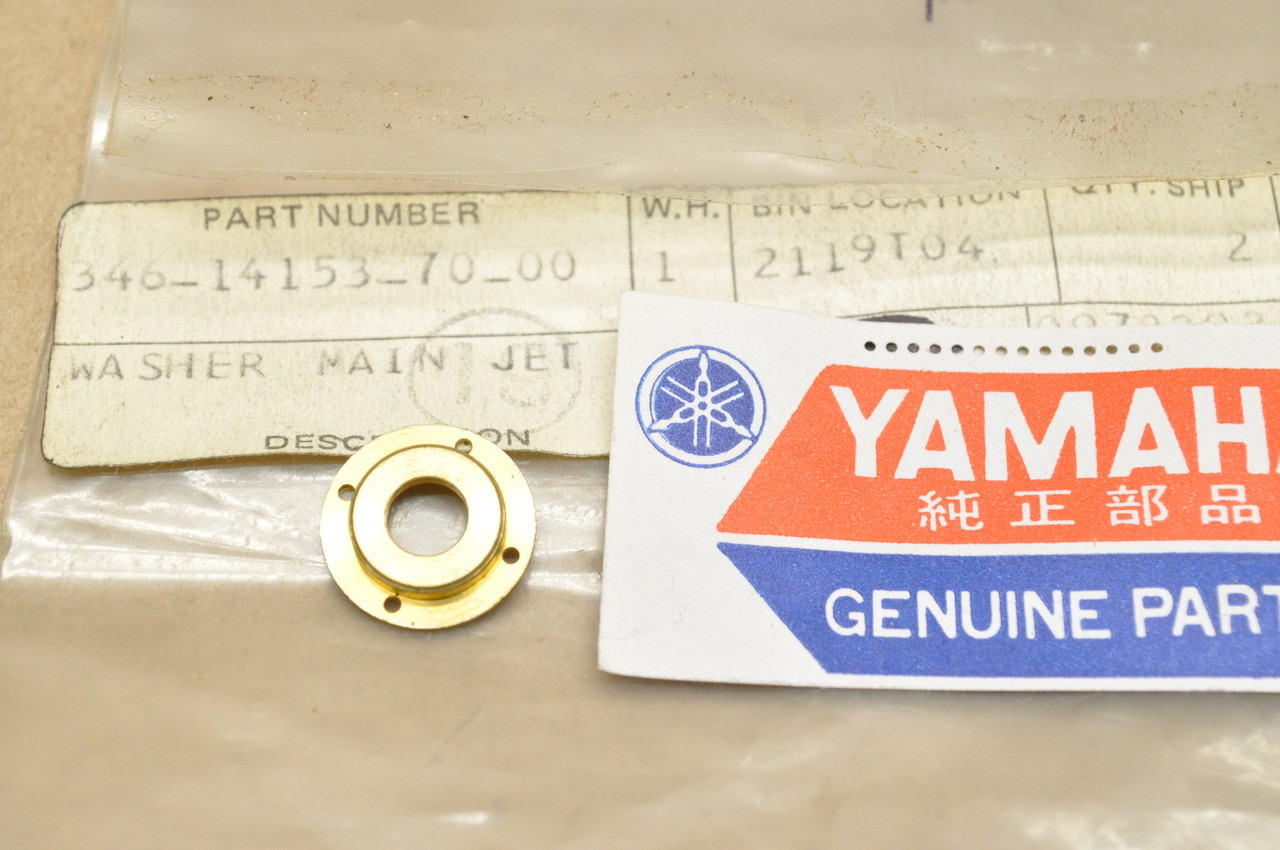 NOS Yamaha MX100 MX125 MX175 YZ125 Carburetor Main Jet Washer 346-14153-70