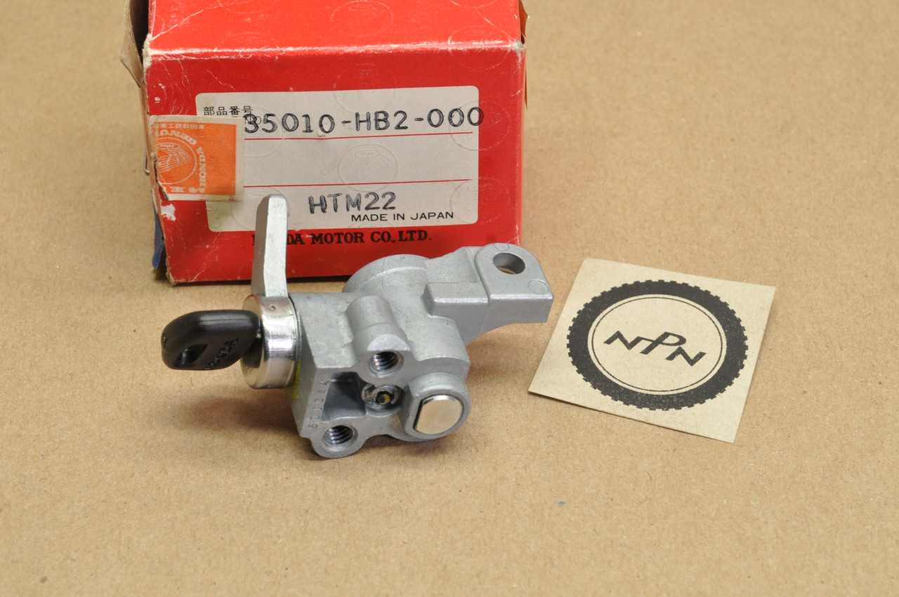 NOS Honda 1986 TRX70 Fourtrax Fork Steering Lock & Key Set 35010