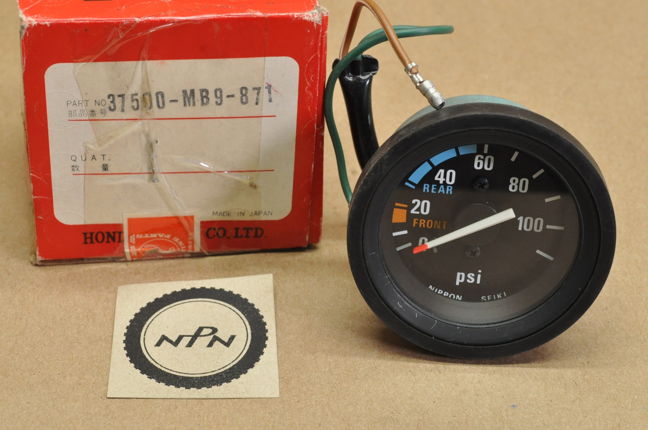 NOS Honda 1982 GL1100 A Gold Wing Aspencade Air Pressure PSI Gauge Assembly 37500-MB9-871