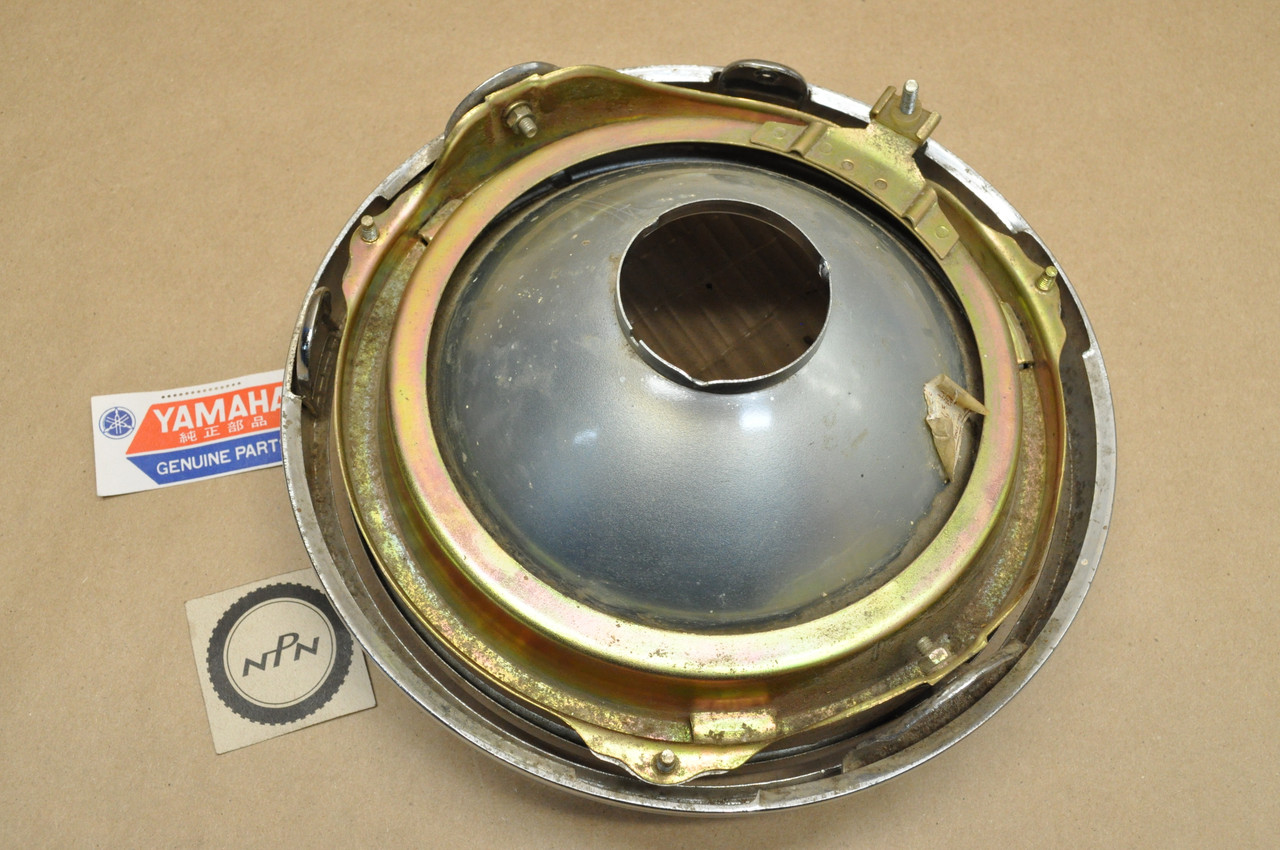 NOS Yamaha SRX600 XJ1100 XJ750 XS1100 XS750 XS850 Koito Head Light Lens & Bezel Ring Assy 12V 60/55W 2F3-84303-A0