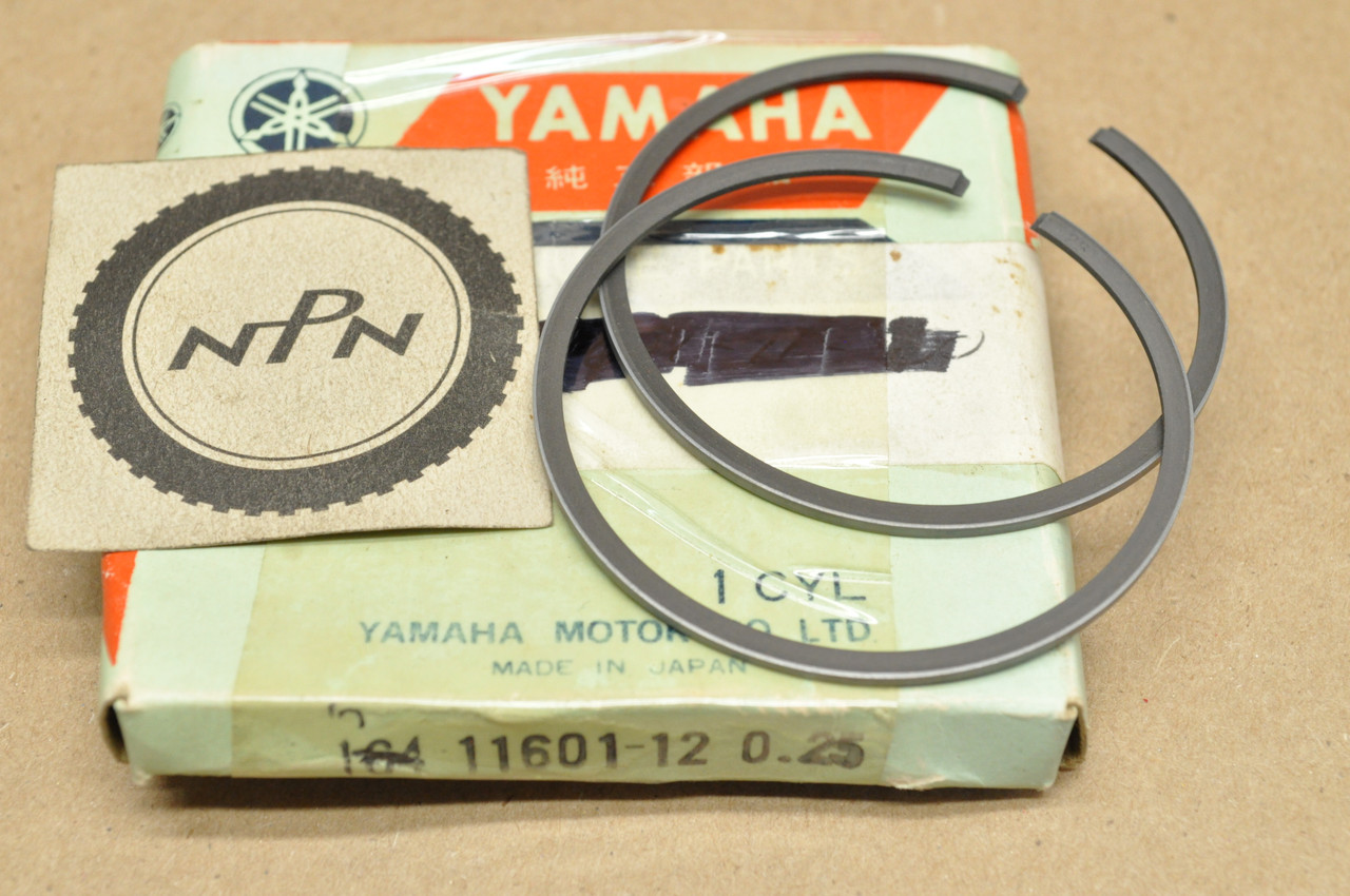 NOS Yamaha HT1 YCS1 .25 Oversize Piston Rings for 1 Piston = 2 Rings 164-11601-12