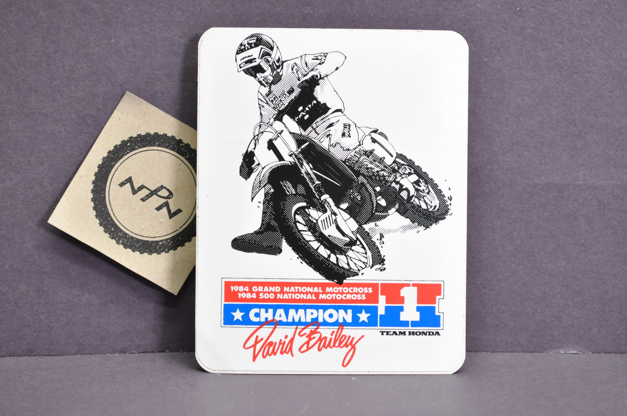 Vintage 1984 Team Honda Racing Champion David Bailey Decal Sticker
