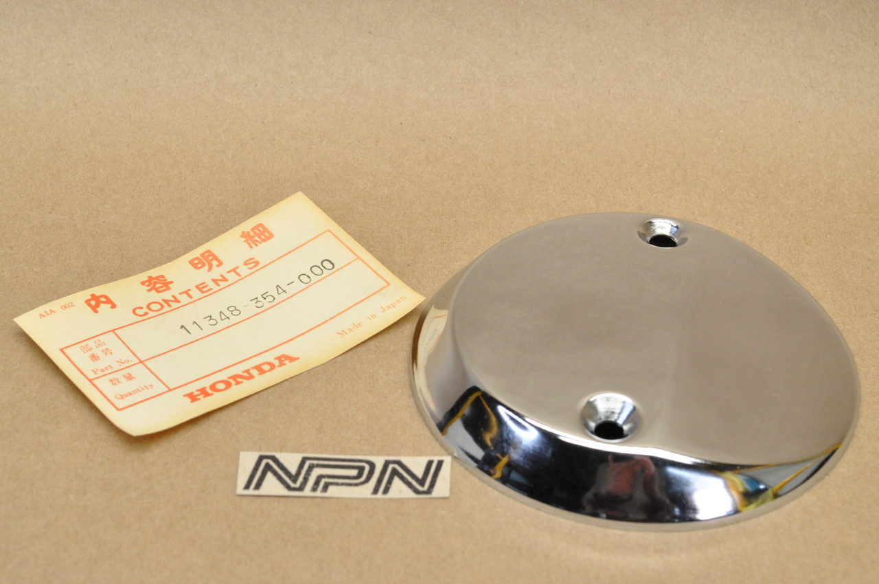 NOS Honda CB200 CB200T CL200 Chrome Clutch Adjust Cover 11348-354-000