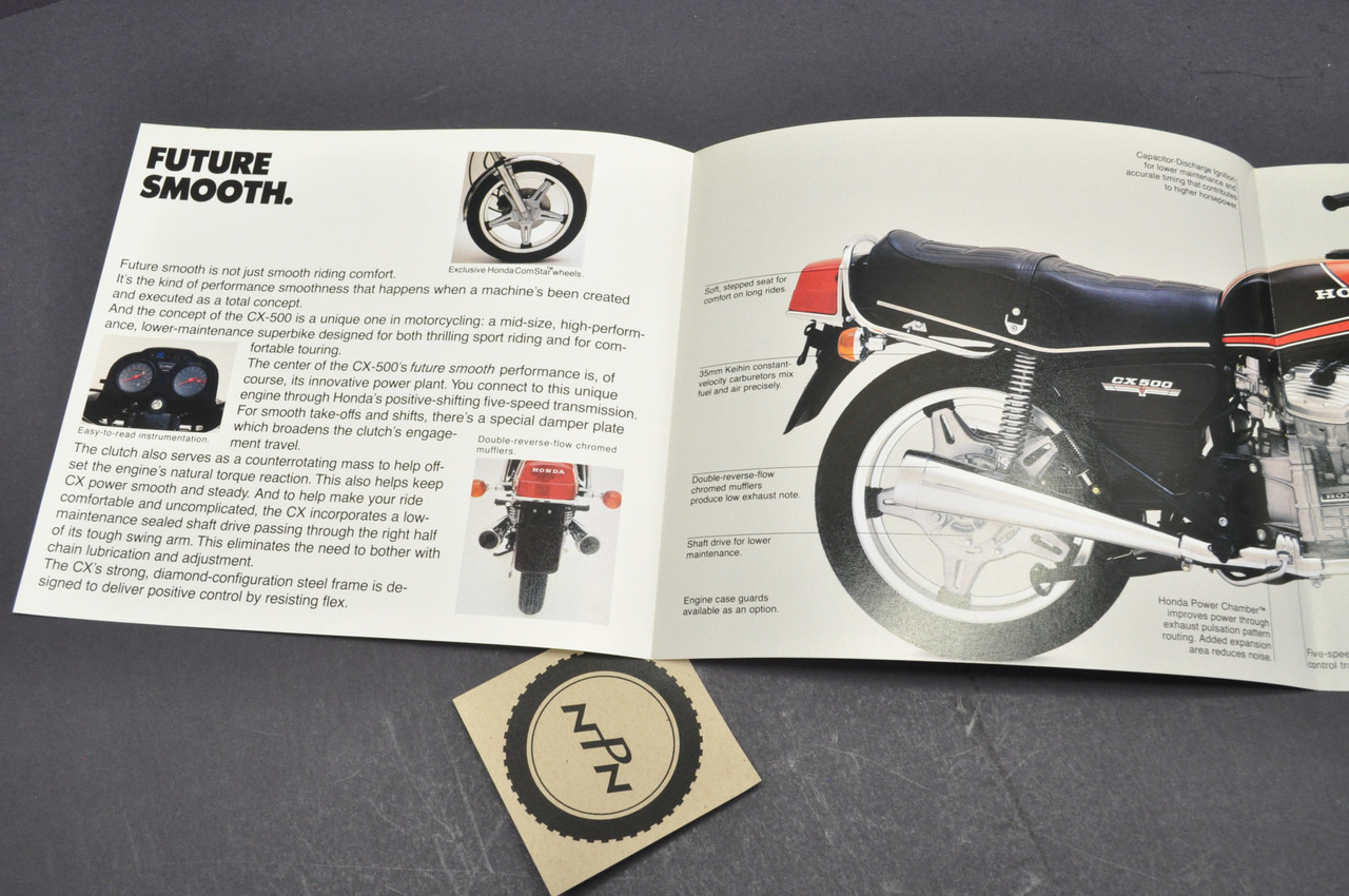 Vintage NOS 1978 Honda CX500 Motorcycle Brochure