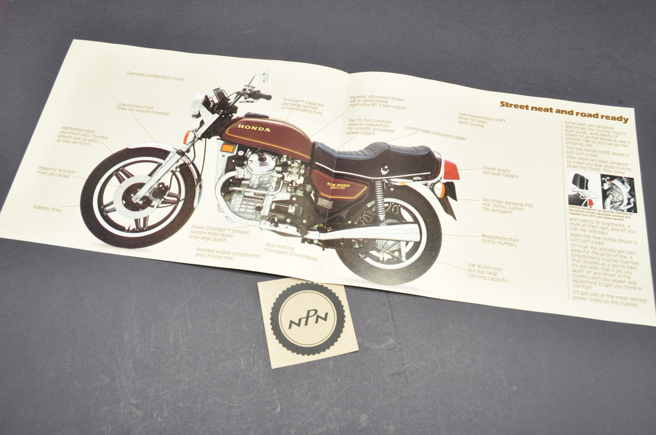 Vintage NOS 1979 Honda CX500 D Deluxe Motorcycle Brochure