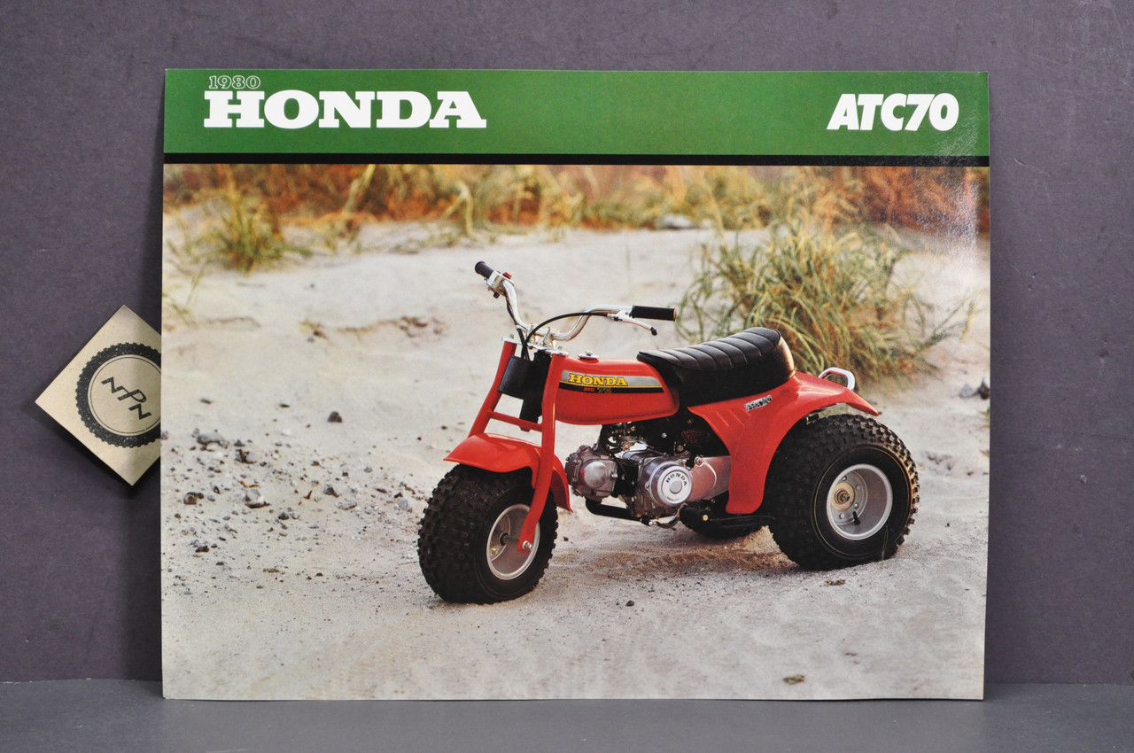 Vintage NOS 1980 Honda ATC70 Three Wheeler Brochure Spec Sheet Flyer