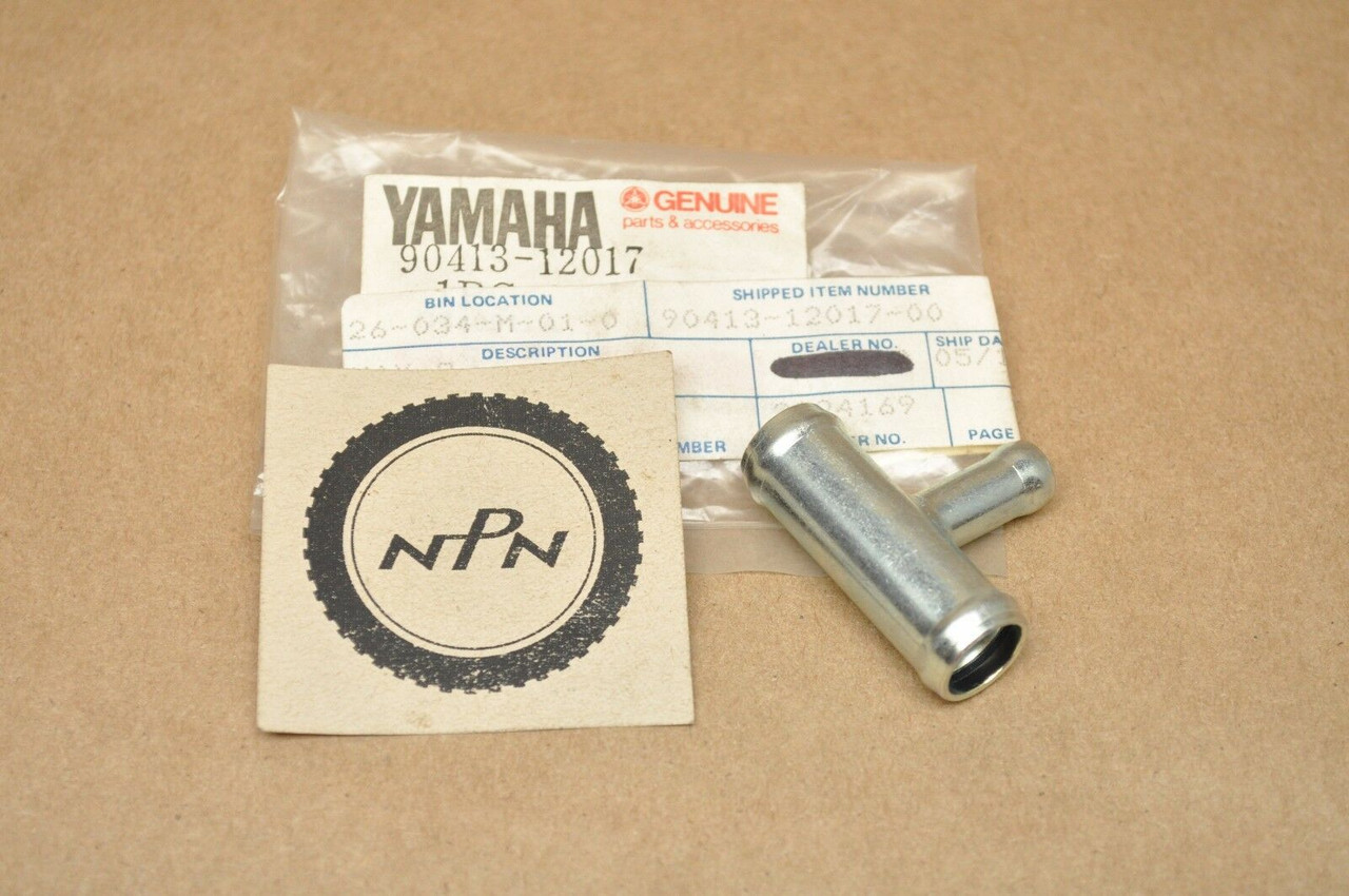 NOS Yamaha XVZ12 XVZ13 Venture Royale Radiator Hose Line 3 way 'T' Pipe 90413-12017