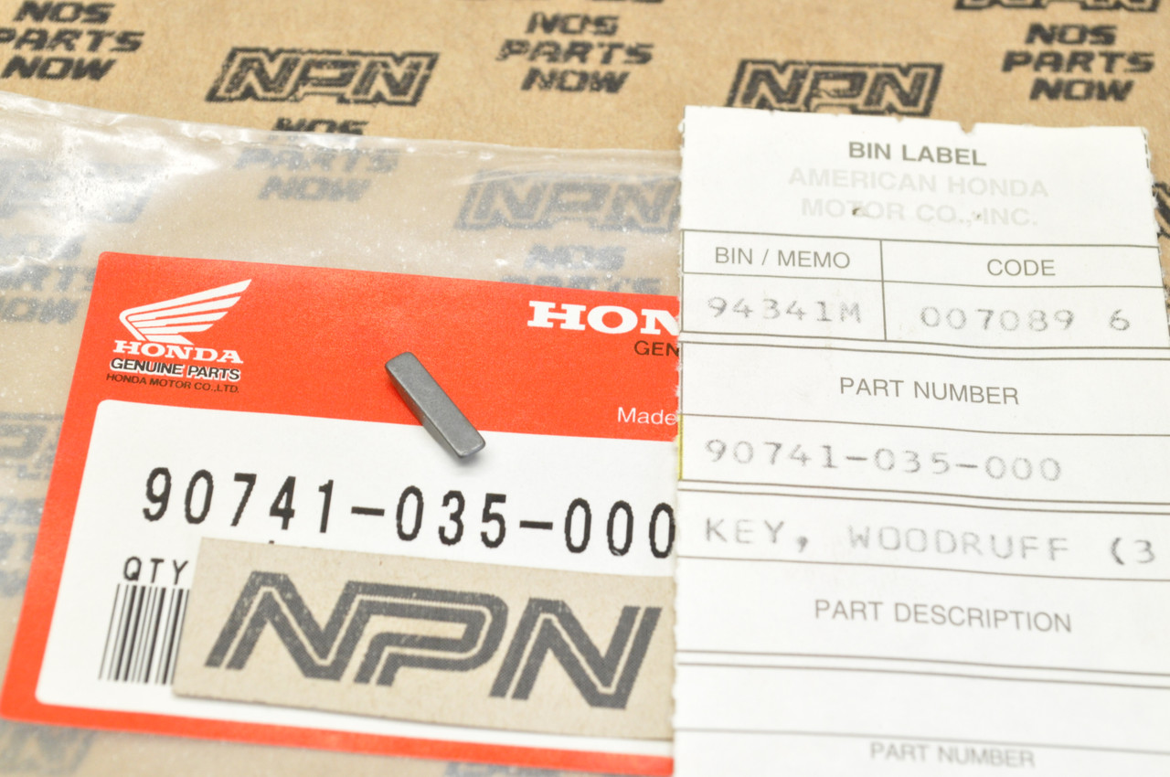 NOS Honda ATC70 ATC90 ATC110 C70 CL70 CT70 MR50 Z50 Woodruff Key 90741-035-000