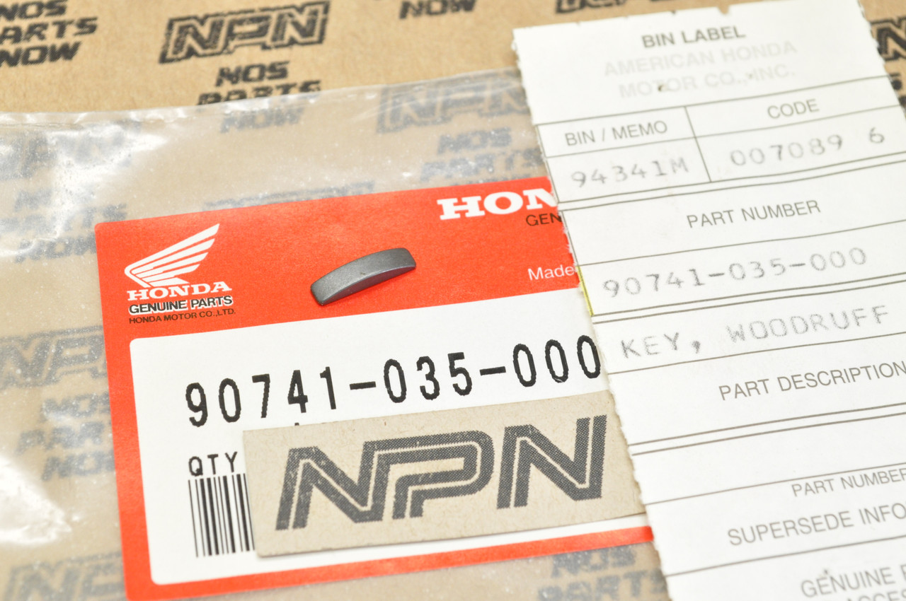 NOS Honda ATC70 ATC90 ATC110 C70 CL70 CT70 MR50 Z50 Woodruff Key 90741-035-000