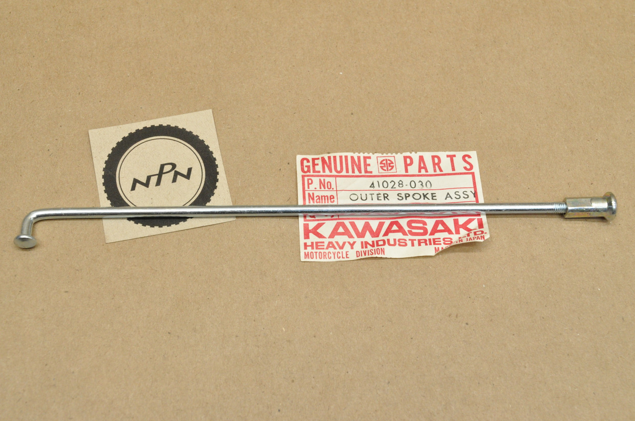 NOS Kawasaki 1971-75 F7 Wheel Outer Spoke & Nipple 41028-030