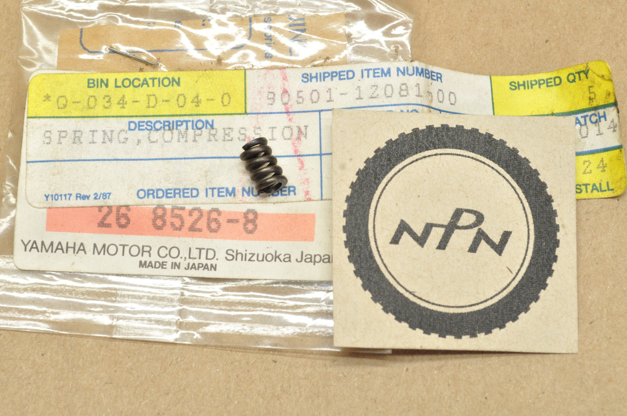 NOS Yamaha DT360 DT400 IT425 IT465 MX400 RD250 RD350 RD400 Spring 90501-12081