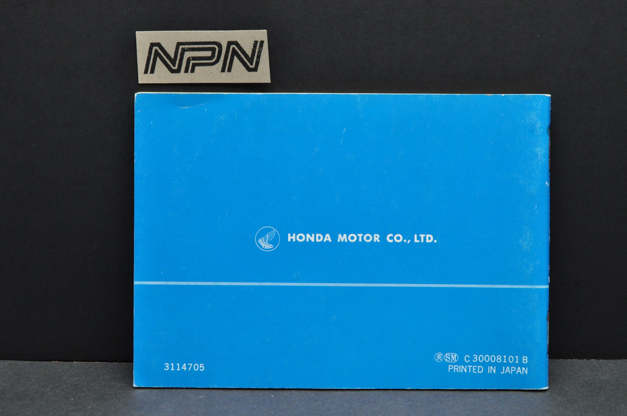NOS Honda 1981 NC50 Express Moped Motorcycle Owners Manual
