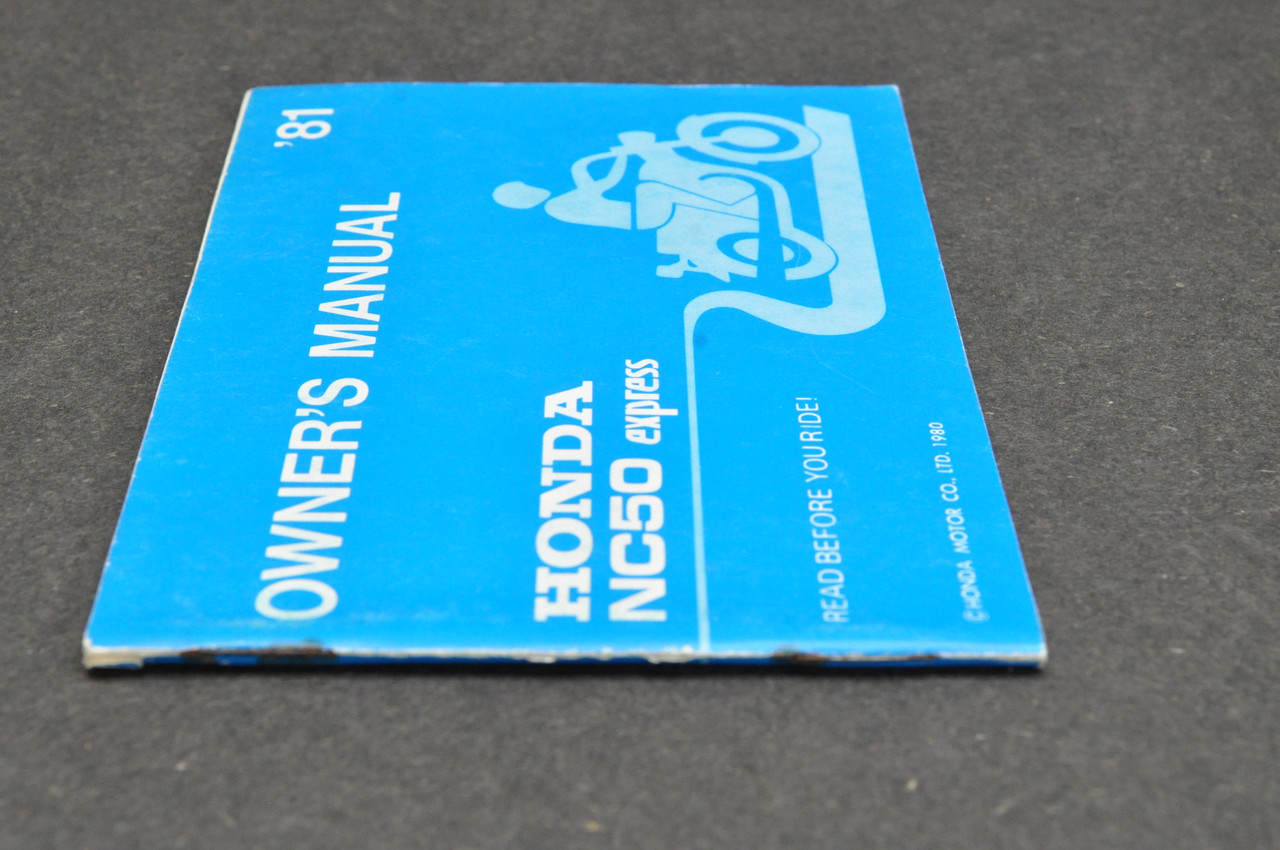 NOS Honda 1981 NC50 Express Owners Drivers Manual