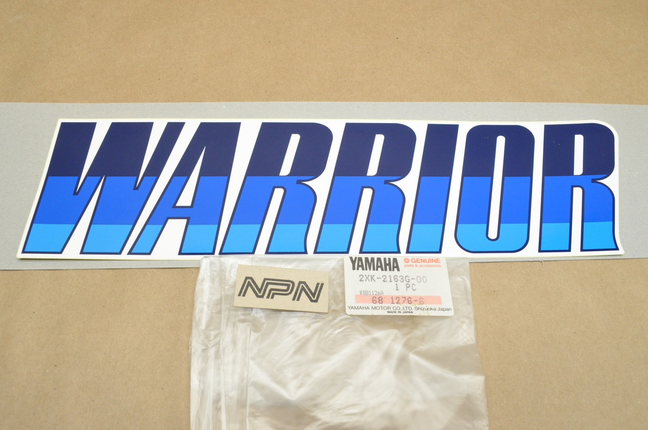 NOS Yamaha 1988 YFM350 Warrior Blue Rear Fender Emblem Logo Decal Sticker 2XK-2163G-00
