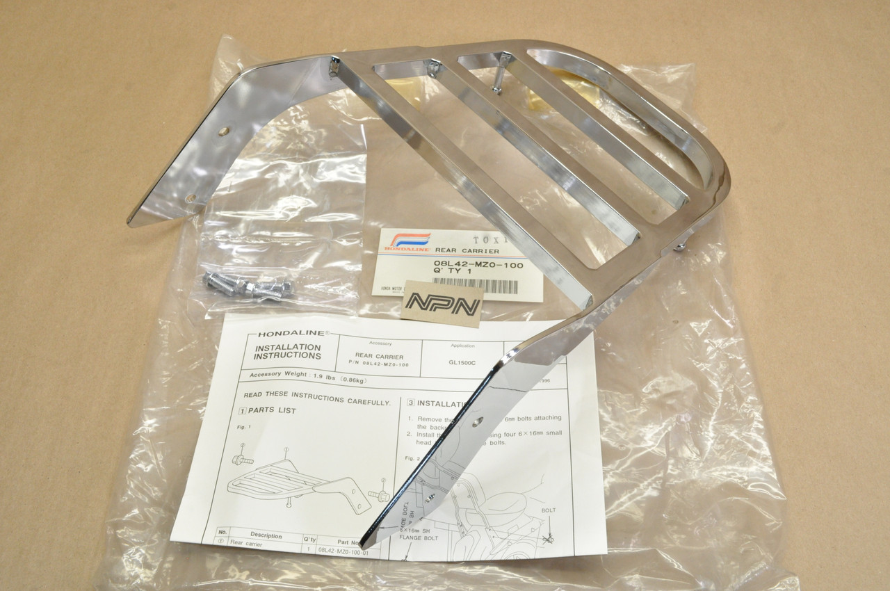 NOS Honda Hondaline GL1500 C Rear Luggage Cargo Rack Carrier 08L42-MZ0 ...