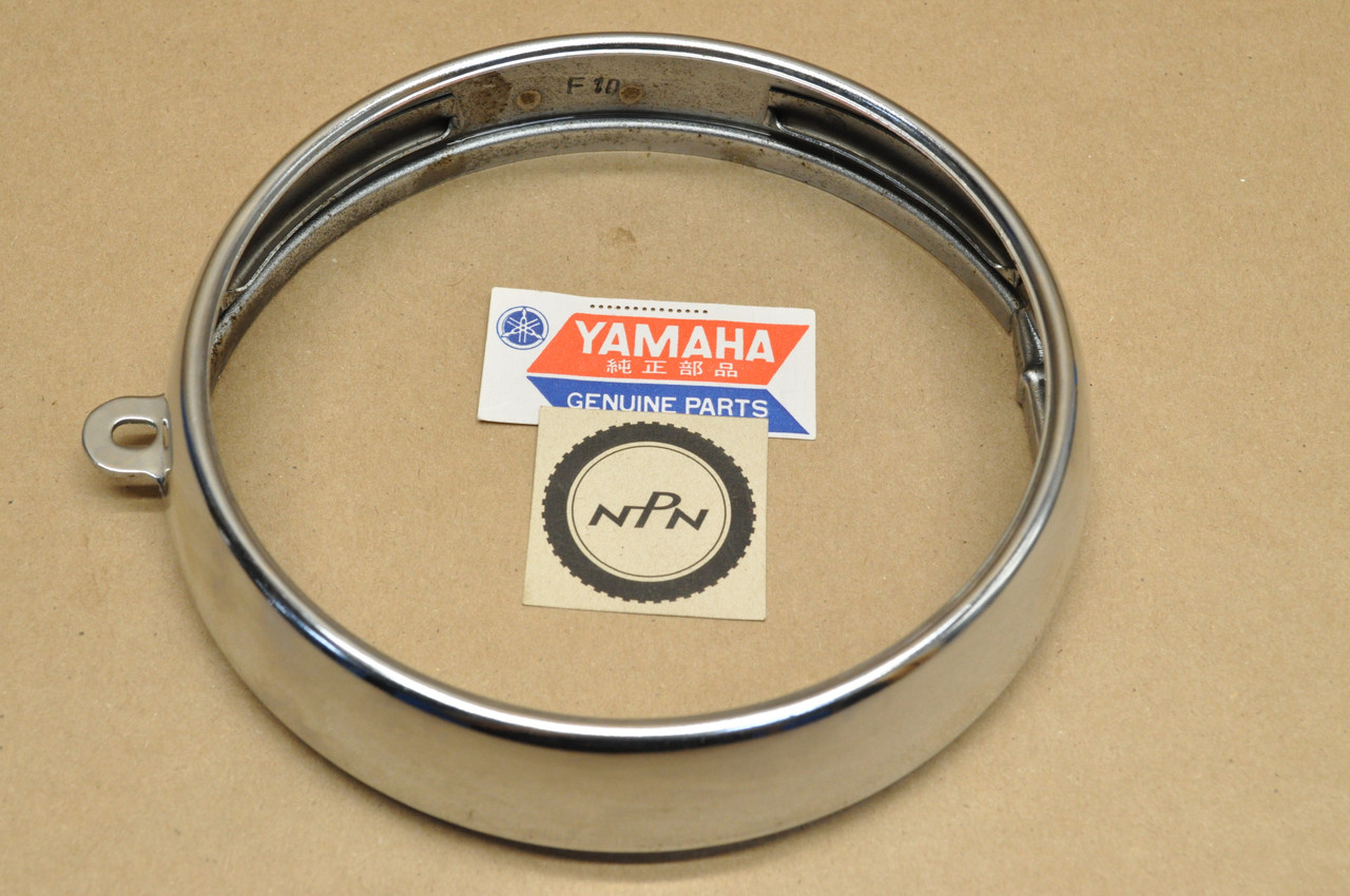 NOS Yamaha Chrome Head Light Bezel Rim Ring 137-84315-00