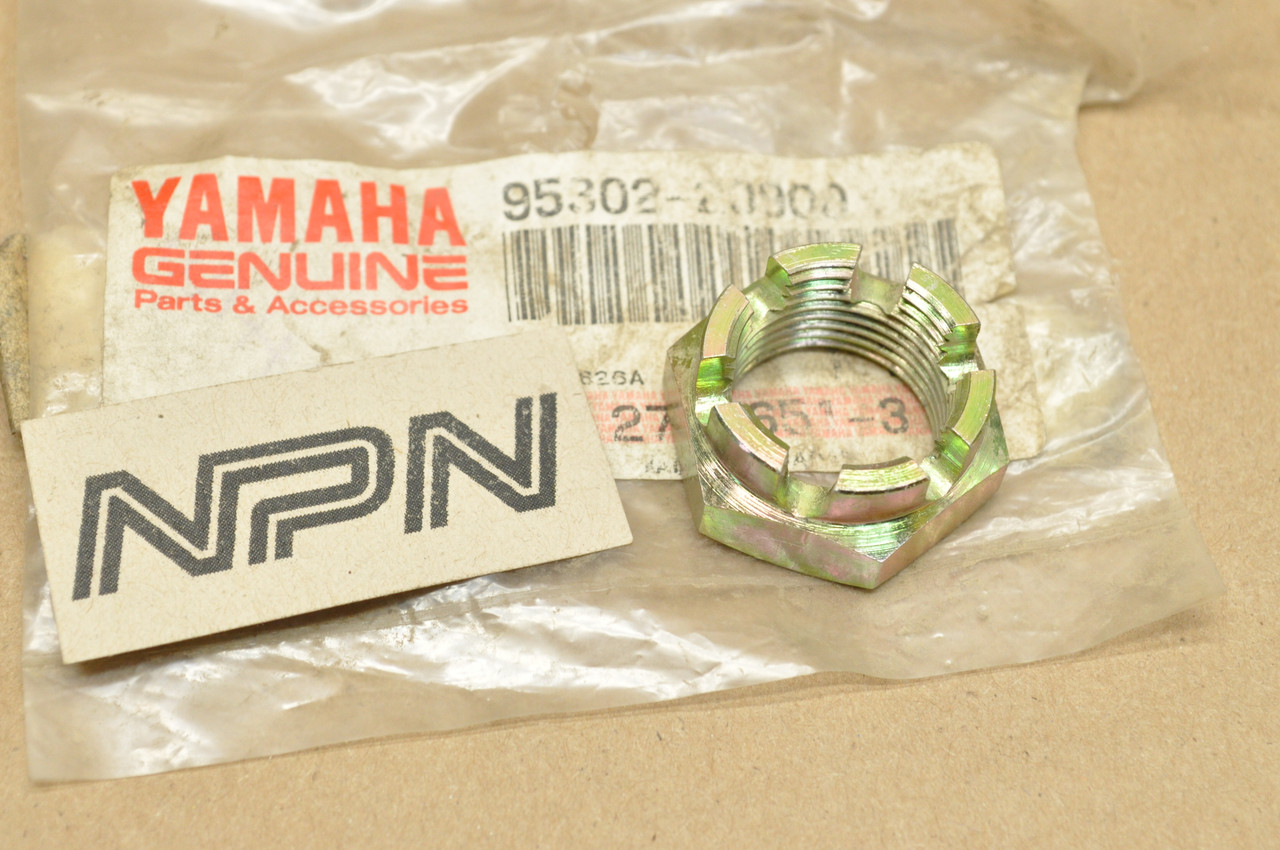 NOS Yamaha 1980-81 YT125 Rear Wheel Axle Slotted Castle Nut 95302-20900