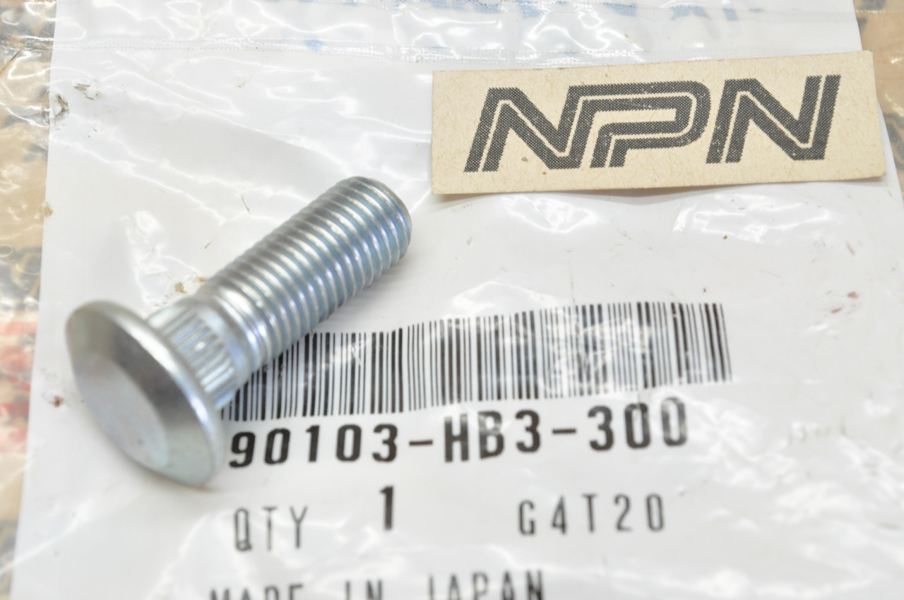NOS Honda TRX200 TRX250 TRX300 Fourtrax Wheel Bolt 10x30 90103-HB3-300