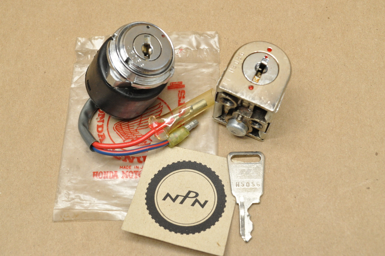 NOS Honda CT90 Trail 90 K1-K3 Key Ignition Switch & Steering Lock Set 35010-077-007