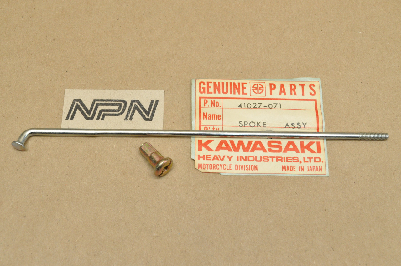 NOS Kawasaki KD125 KD175 KE125 KE175 KX125 Wheel Spoke & Nipple 41027-071