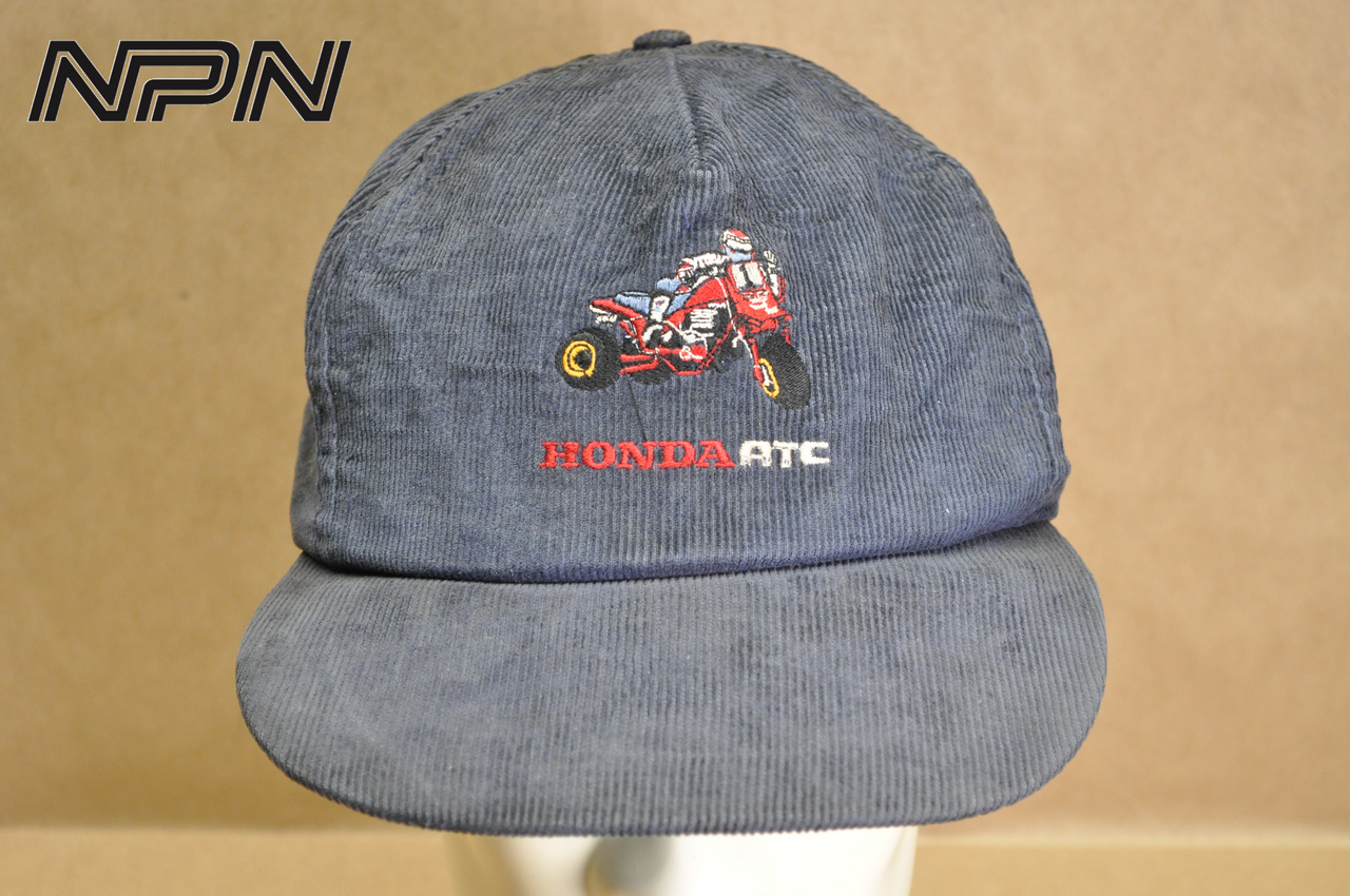 Vintage Honda ATC 3 Wheeler Corduroy Trucker Hat Snapback Cap - Preowned