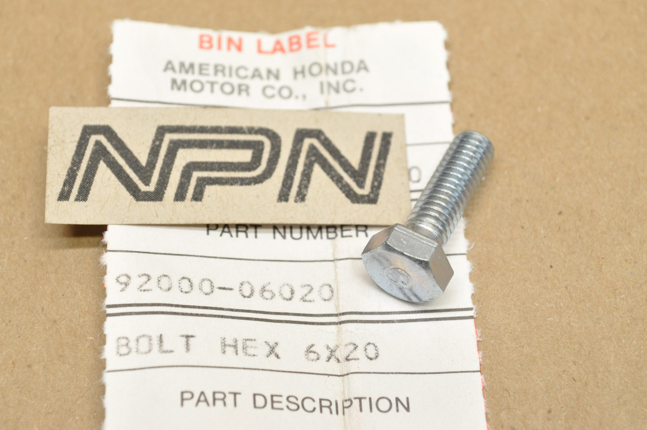 NOS Honda CA72 CB750 CBX CT70 GL1000 MT250 SL350 XL100 Z50 Bolt 92000-06020