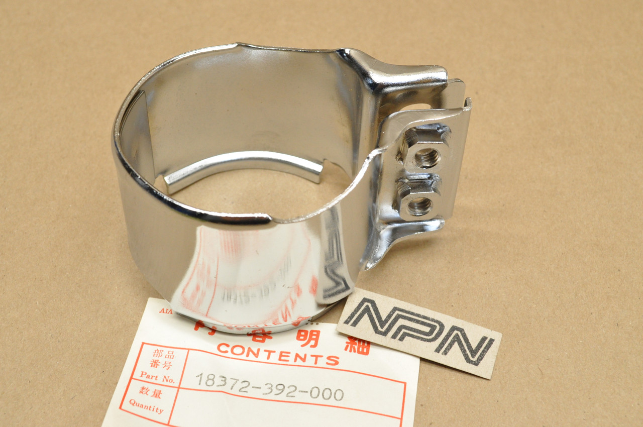 NOS Honda CB750A CB750 F Chrome Exhaust Muffler Band Clamp 18372