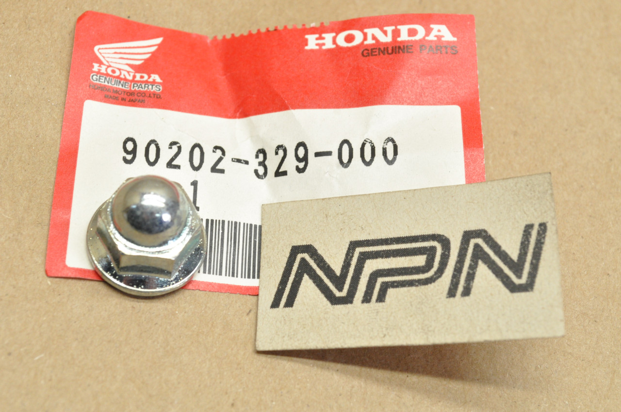 NOS Honda ATC250 CB1000 CB1100 CB360 CB750 CB900 CJ360 CL360 NT650 PC800 TL250 TRX250 VF500 VF700 Cap Nut 90202-329-000