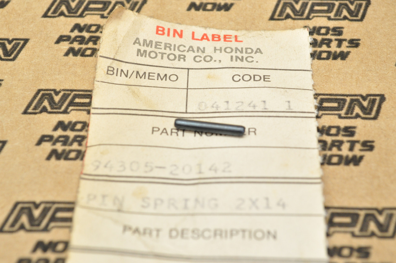 NOS Honda CB750 A GL1000 Gold Wing TRX250 TRX350 Spring Pin 94305-20142