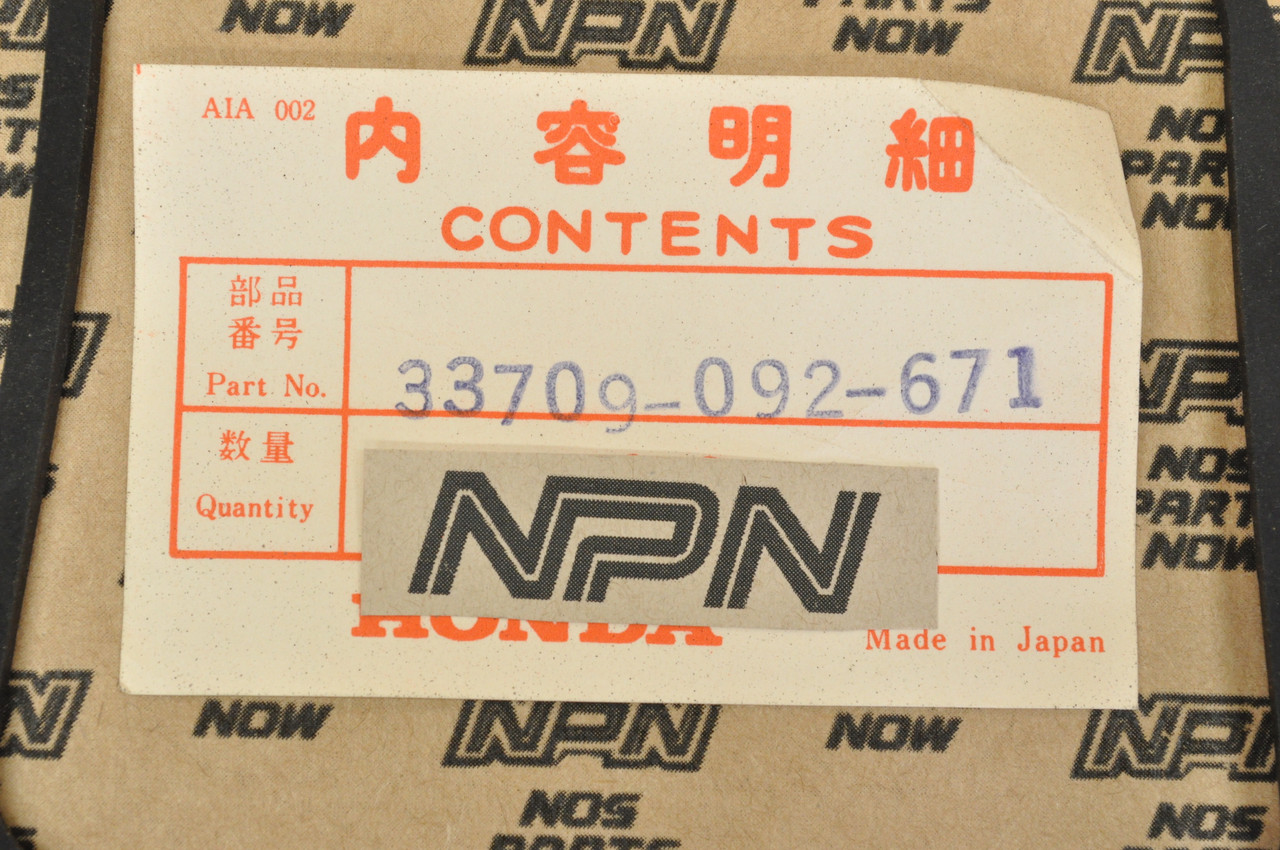 NOS Honda CB450 CL100 CT70 CT90 MT250 SL350 XL100 Lens Gasket 33709-092-671