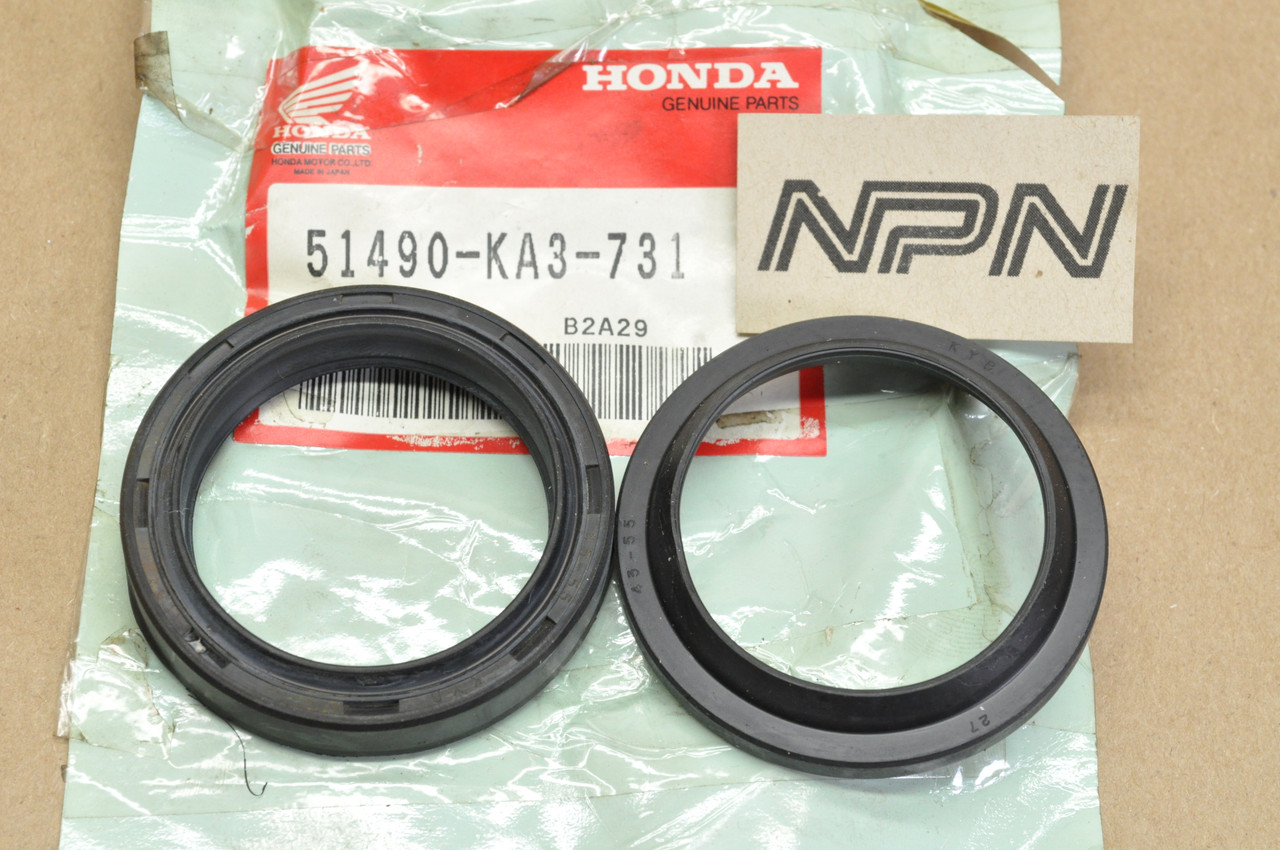 NOS Honda 1984-86 CR125 R Front Fork Seal Set 51490-KA3-731