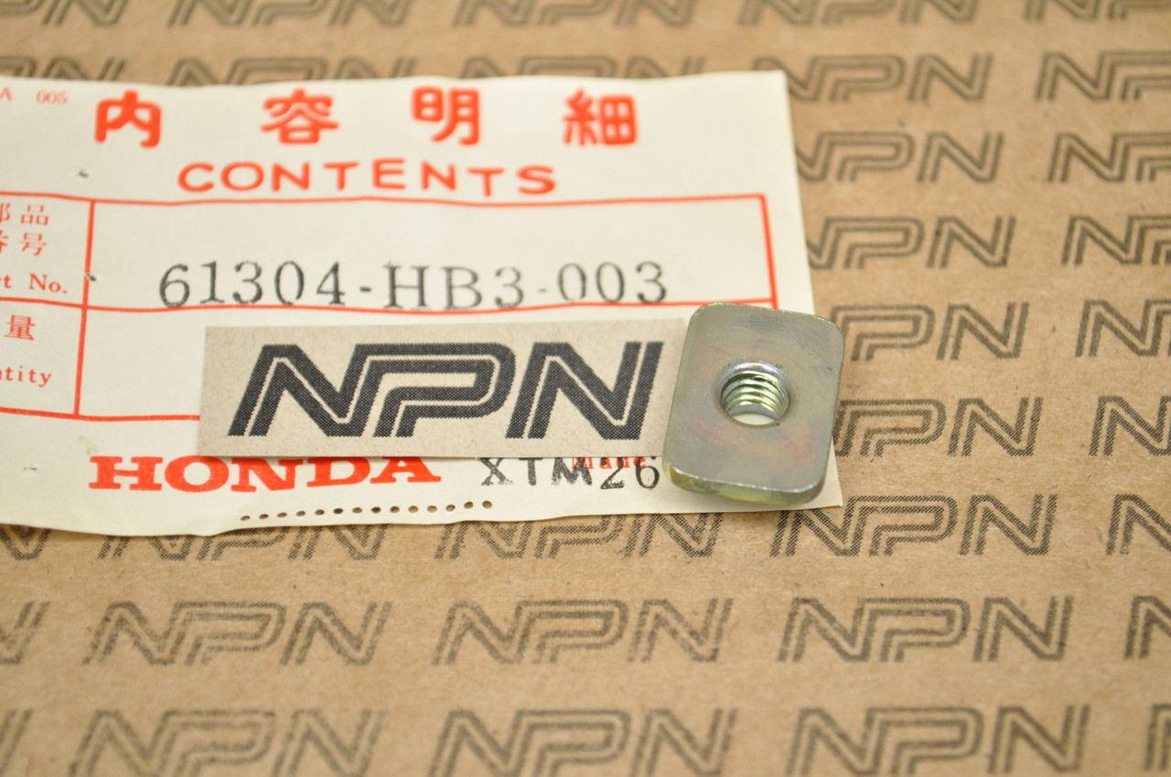 NOS Honda ATC125 CBR1000 CBR600 TRX125 TRX200 TRX300 Nut 61304-HB3-003