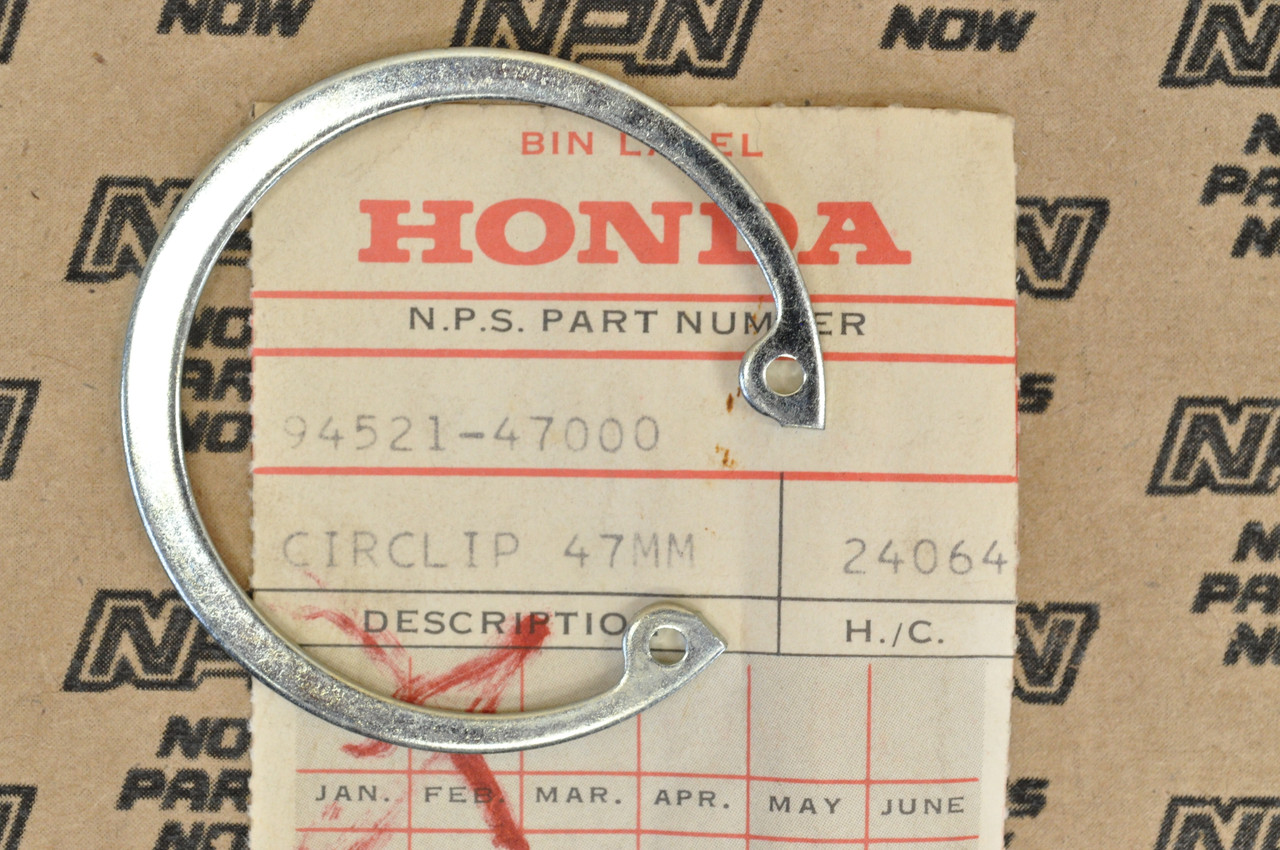 NOS Honda CB450 CL350 CL77 FT500 SL350 VF500 XL350 XL500 Circlip 94521-47000