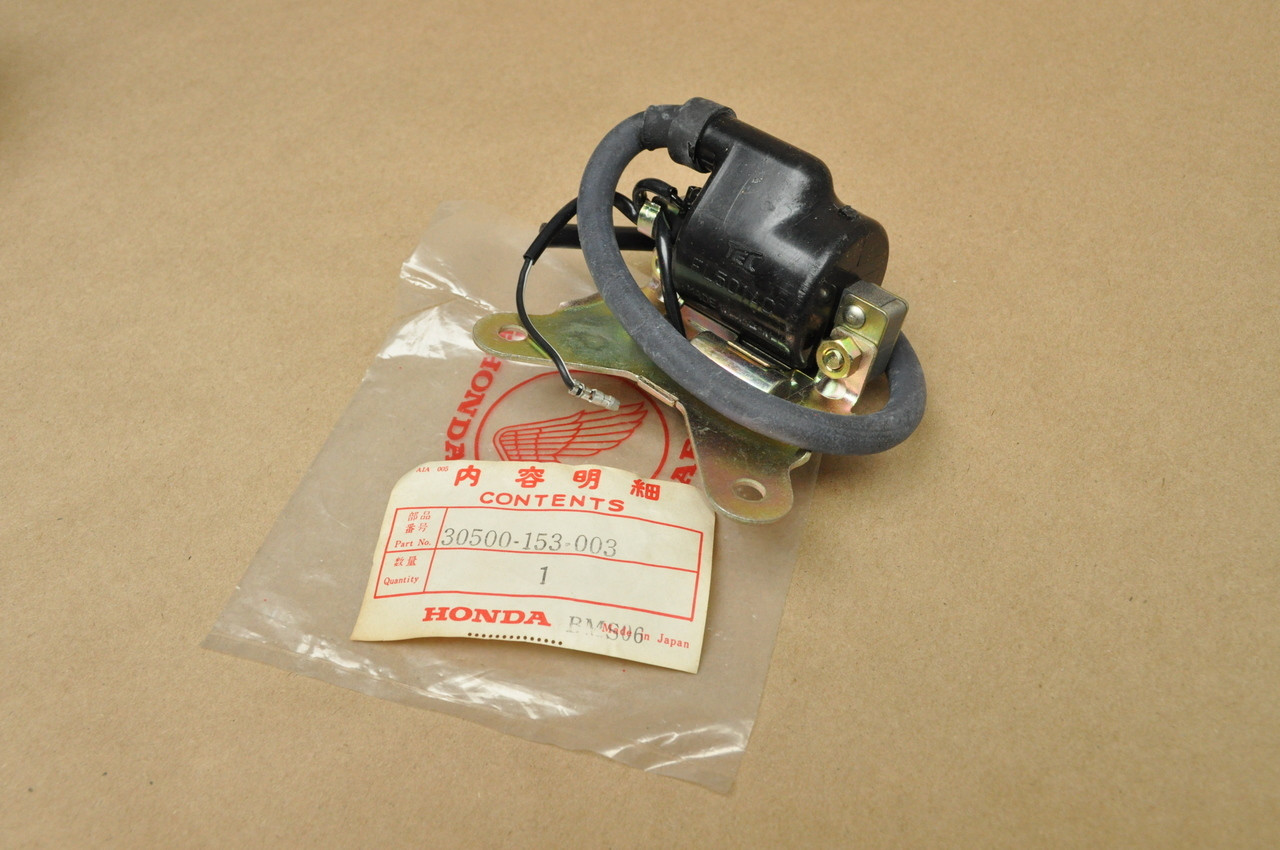 NOS Honda 1980 XL80 1977-78 XR75 1979-80 XR80 Ignition Coil & Spark Plug Wire 30500-153-003