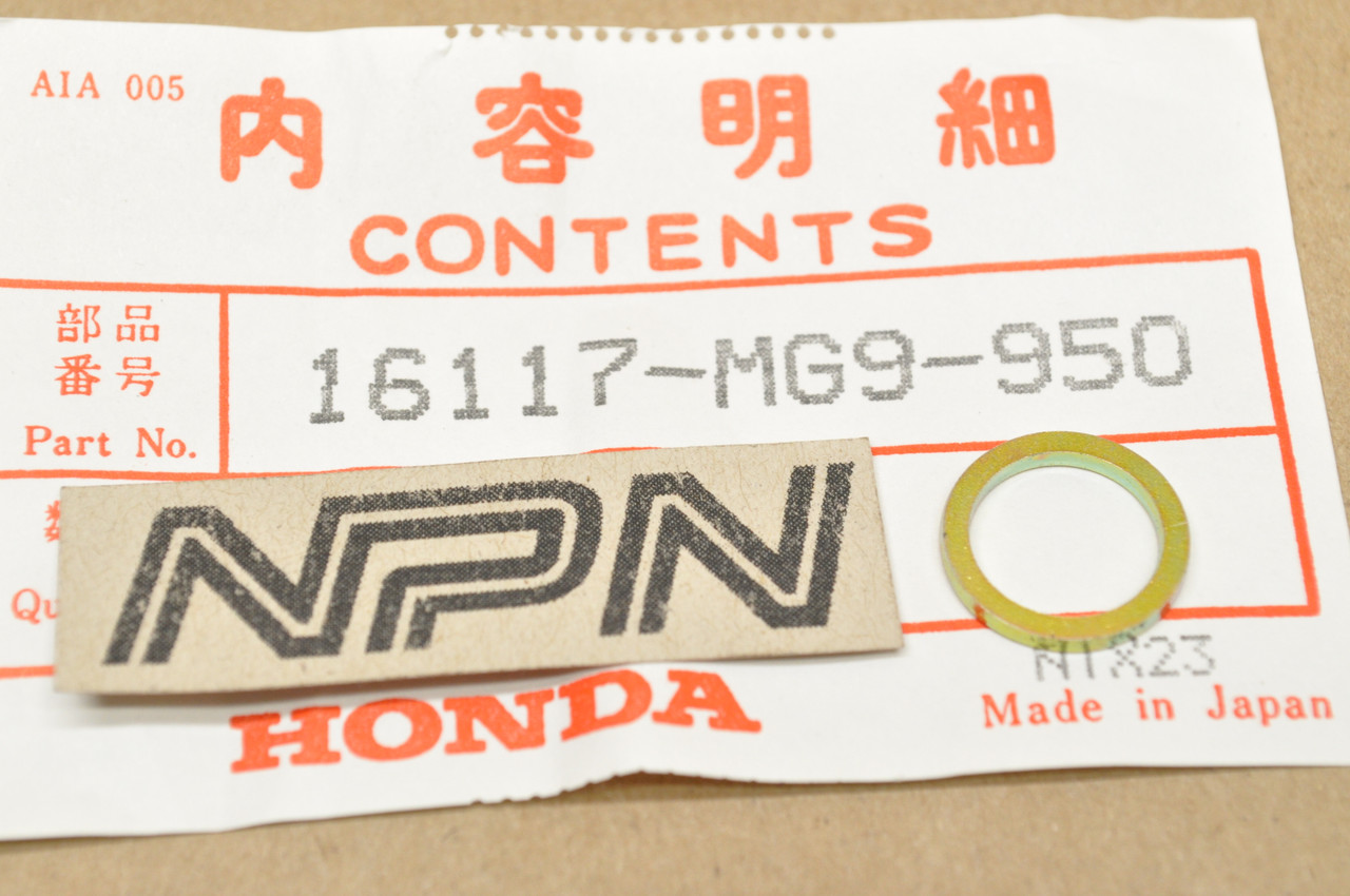 NOS Honda 1985-86 GL1200 Gold Wing Fuel Injector Shim C 16117-MG9-950