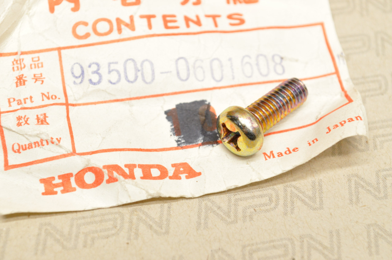 NOS Honda 1982 ATC250 R 1978-79 CB400 TI CB400TII Hawk Screw 93500-06016-08