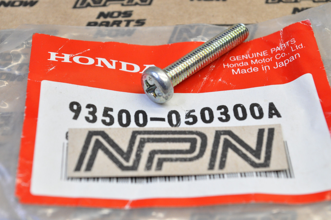 NOS Honda C100 CB400 CM91 NX50 PA50 XL250 XL500 XL600 Screw 93500-05030-0A