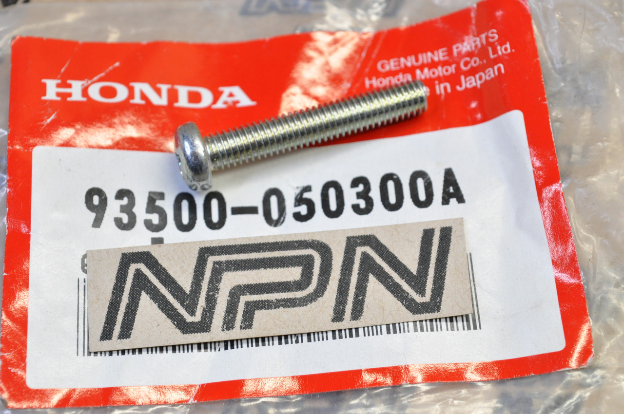 NOS Honda C100 CB400 CM91 NX50 PA50 XL250 XL500 XL600 Screw 93500-05030-0A