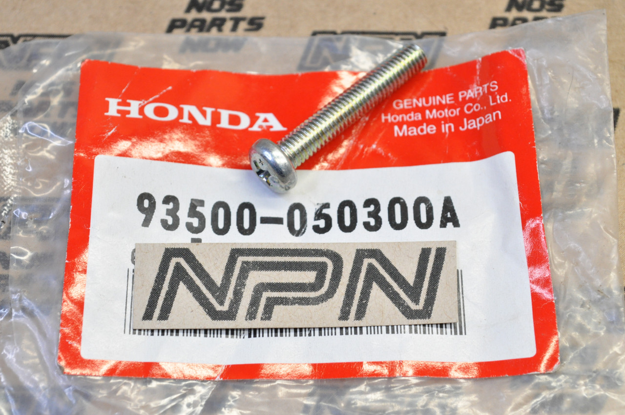 NOS Honda C100 CB400 CM91 NX50 PA50 XL250 XL500 XL600 Screw 93500-05030-0A