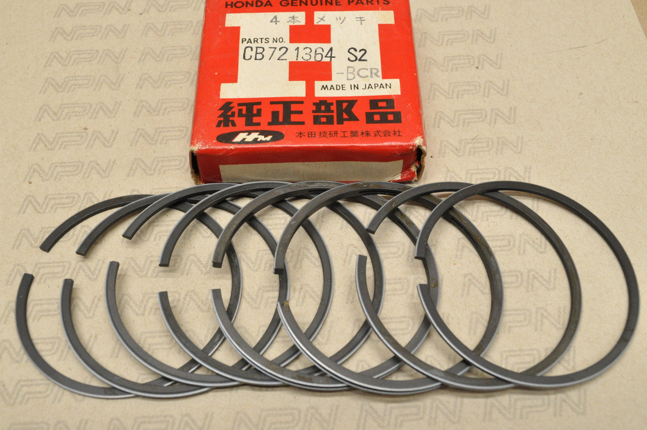 NOS Honda CA72 .50 Oversize Piston Ring Set for 2 Pistons= 8 Rings 13033-268-000