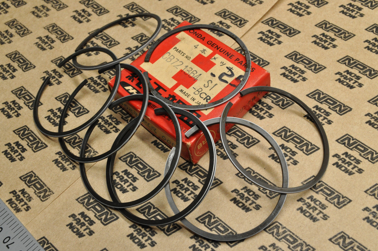 NOS Honda CA72 .25 Oversize Piston Ring Set for 2 Pistons= 8 Rings 13023-268-000
