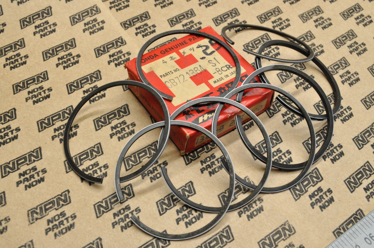 NOS Honda CA72 .25 Oversize Piston Ring Set for 2 Pistons= 8 Rings 13023-268-000