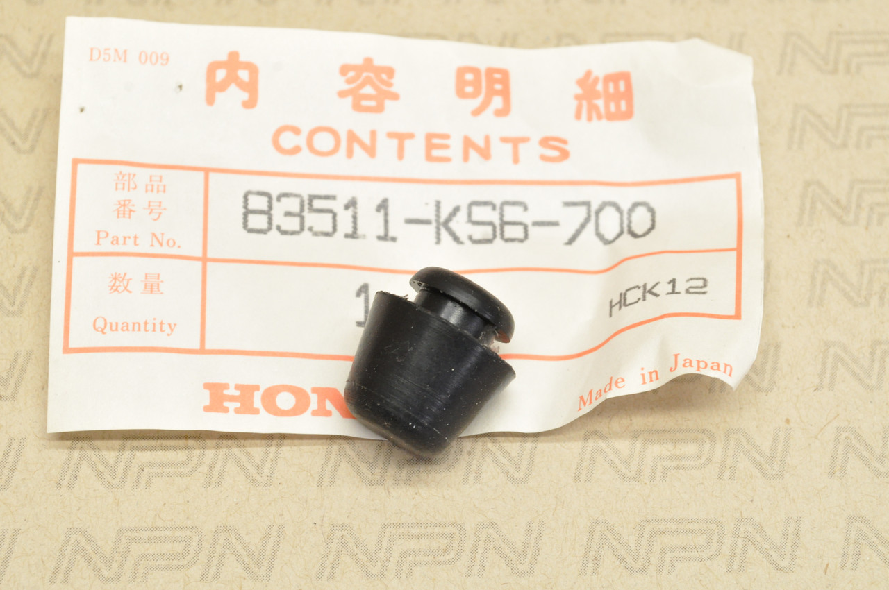 NOS Honda 1987-88 CR125 R 92-95 CR80 R Side Cover Mount Rubber 83511-KS6-700