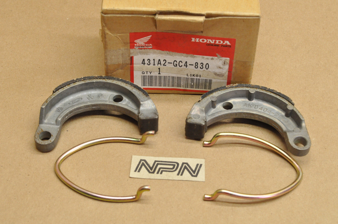NOS Honda 1985-91 CR80 R Rear Brake Shoe Pad Set for 1 Drum 431A2-GC4-830