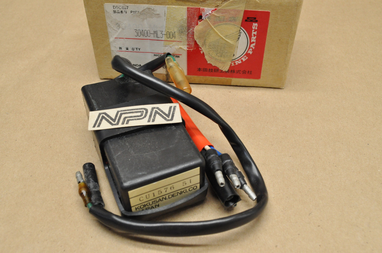 NOS Honda 1986 CR500 R Kokusan CDI Ignition Control Module & Holder 30400-ML3-004