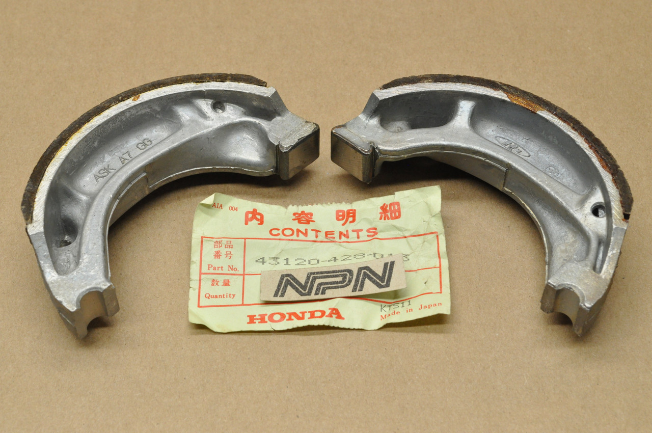 NOS Honda NX250 XL250 XL350 XR250 Rear Brake Shoe Pad Set 43120-428-013