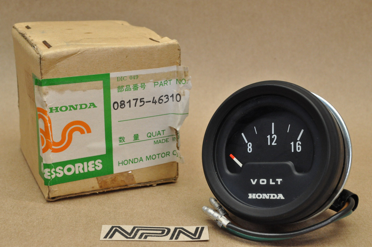 NOS Honda Hondaline Accessories GL1100 Gold Wing Volt Meter Gauge 08175-46310